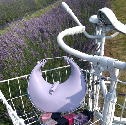 Lavender Half Moon Purse